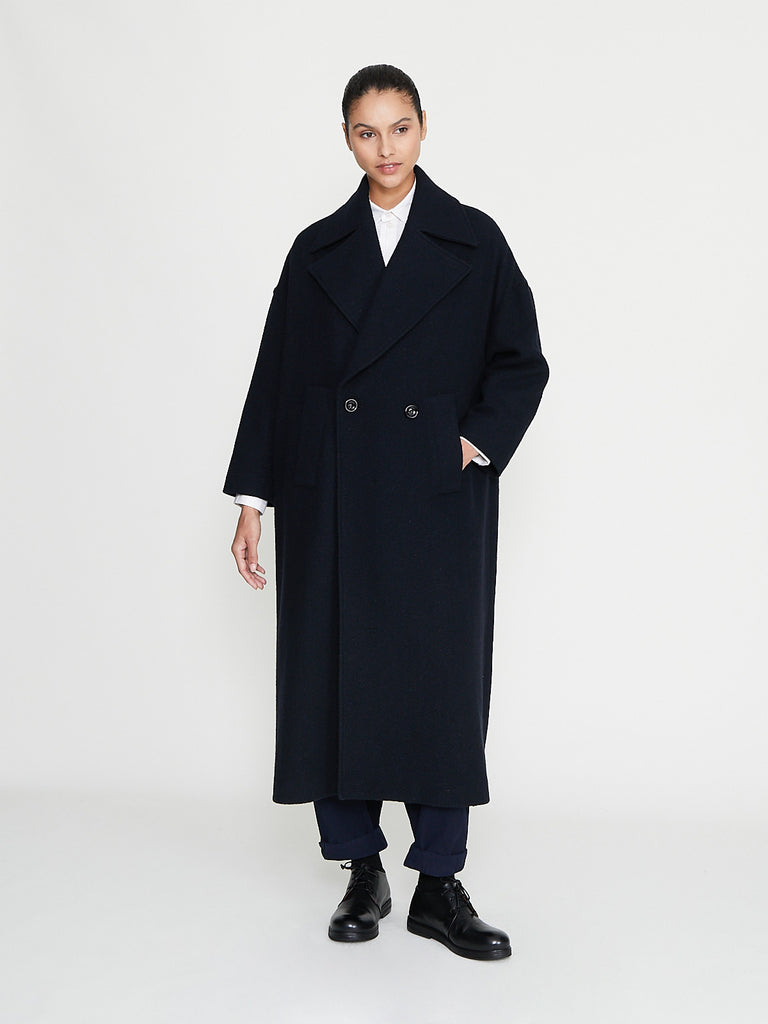 Toogood - The Groundsman Coat in Cashmere Herringbone Ink