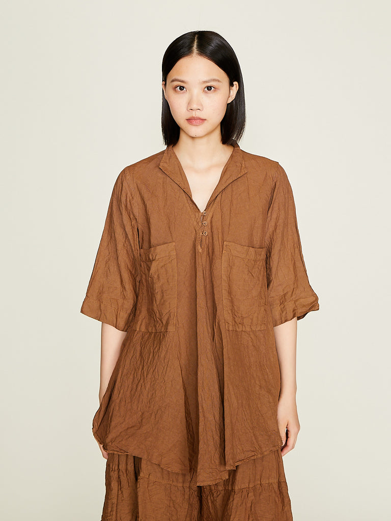 Hallelujah - Chemise de Garçon Berger in Persimmon Dye