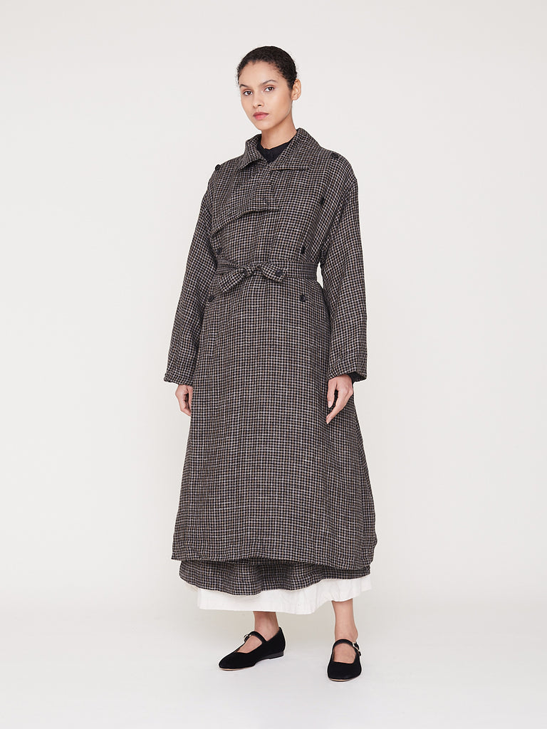 Hallelujah 1 Modèle 1940 Coat in Black Plaid