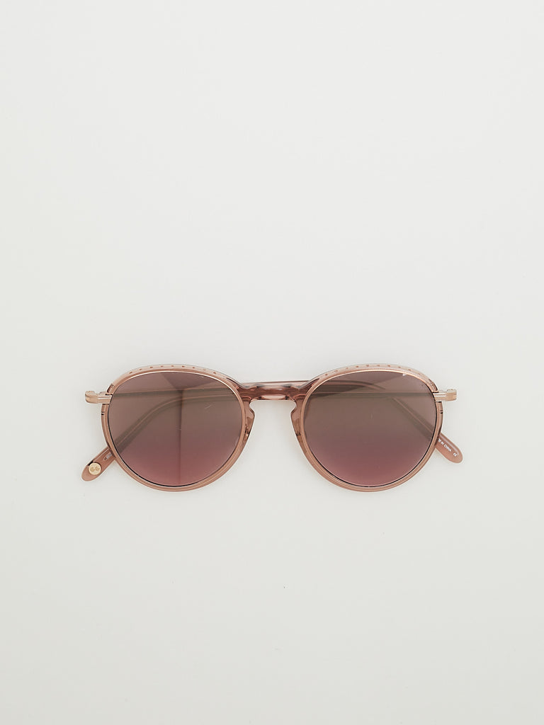 Garrett Leight Horizon 48 Desert Rose-Rose Gold in Semi-Flat Purple Shadow Mirror
