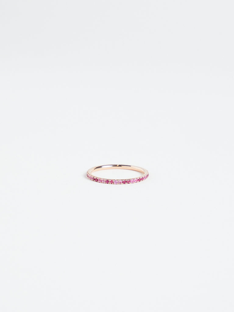Ileana Makri - Thread Band with Rubies and Pink Sapphires in 18k Rose Gold
