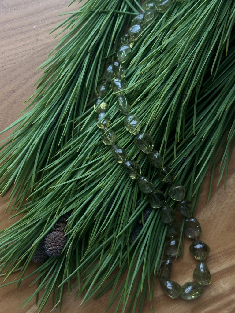 Anaconda - S Paulette Large Necklace with 465ct Green Garnet on 18k Rose Gold