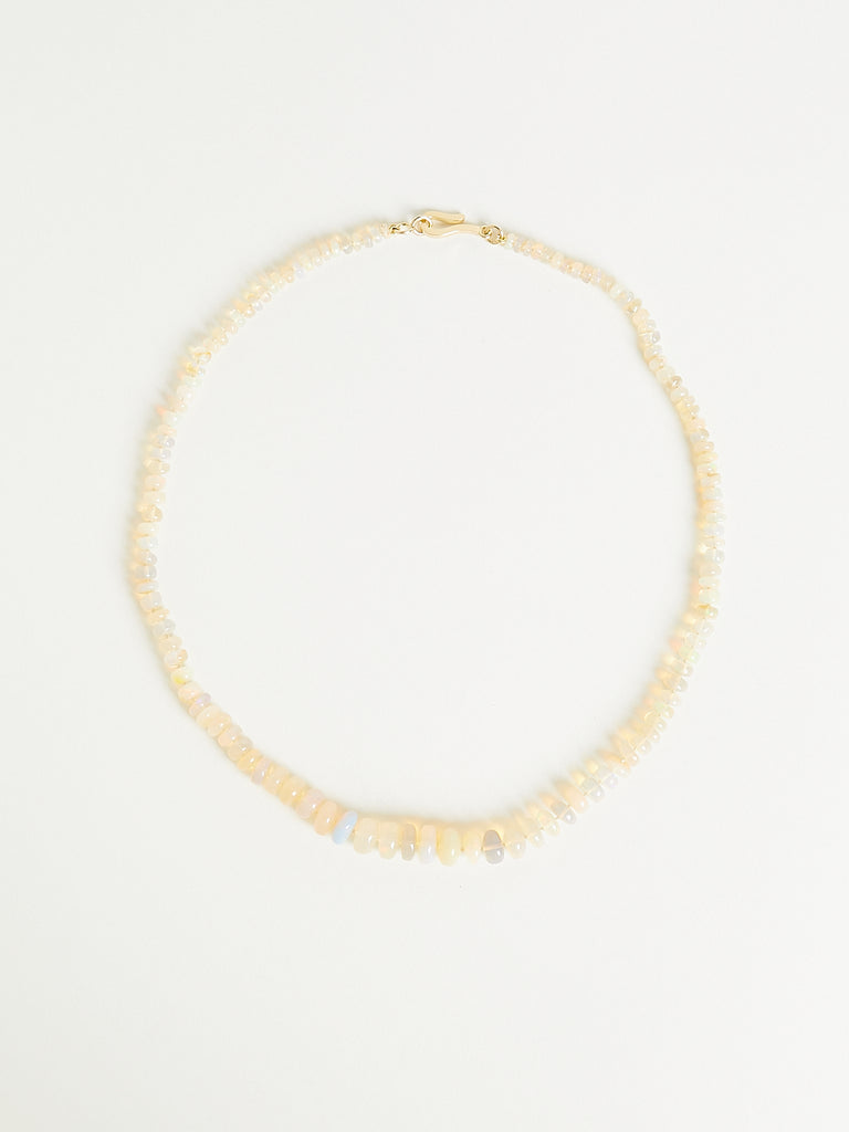 Ileana Makri Opal Plain Beaded Necklace with 18k Yellow Gold Clasp