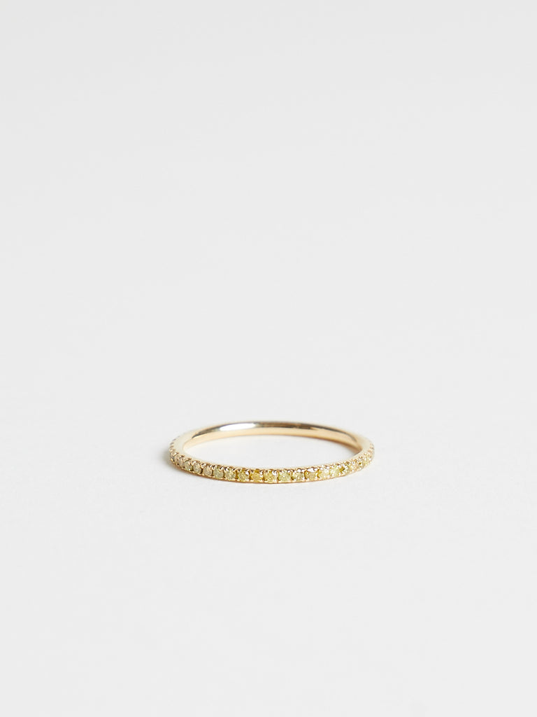 Ileana Makri Thread Band with Yellow Diamonds in 18k Yellow Gold