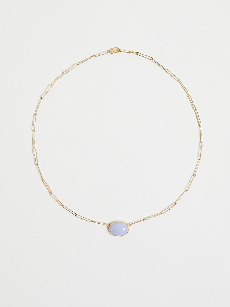 Judy Geib Echo Necklace with 8.39ct Chalcedony, Set in 18k Gold