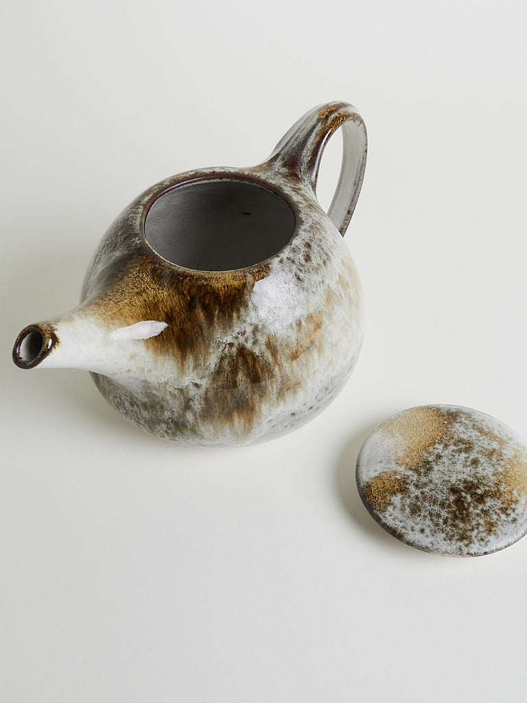 K.H. Würtz Teapot Shape #37 in White and Brown
