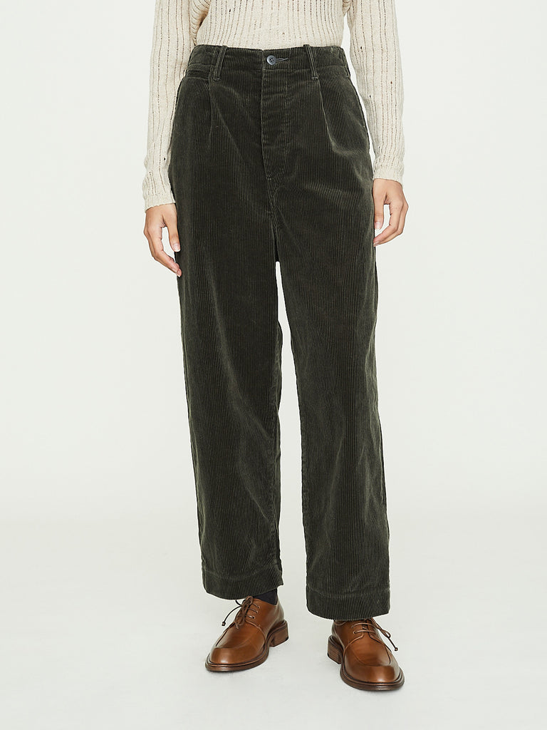 Kapital 7W Corduroy High Waisted Nime Pants in Grey