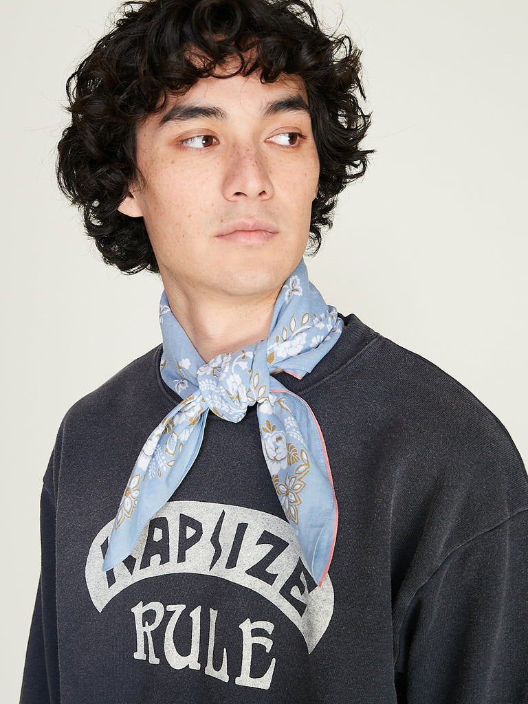 Kapital - Fastcolor Selvedge Bandana Churchill Garden in Sax