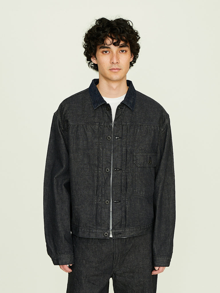 Kapita - 14oz Black Denim 1st Jacket in Black