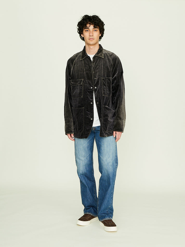 Kapital - Velveteen Cactus Coverall in Black