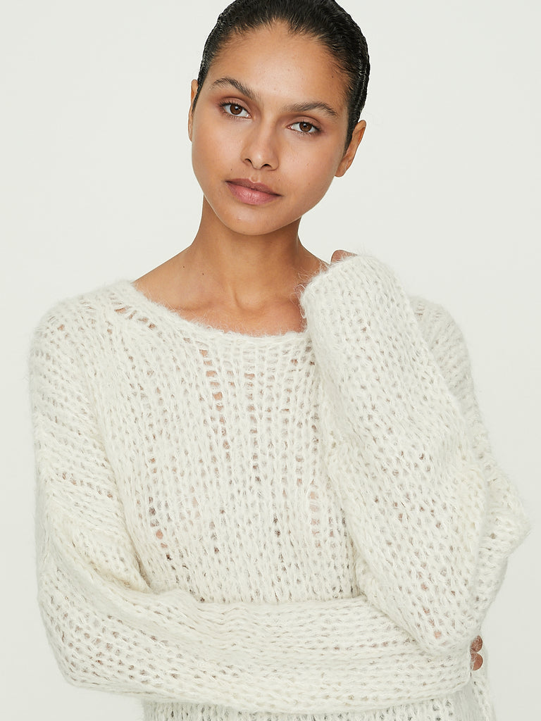 Knitbrary Oversized Sweater in Natural