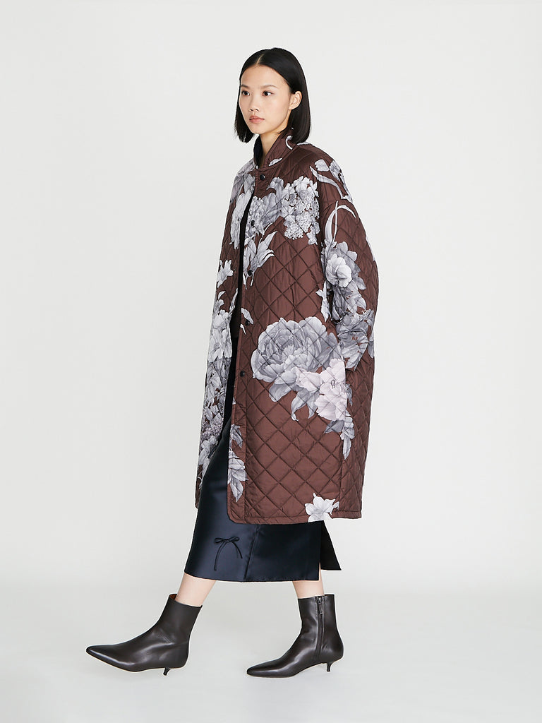 Konrad - Petra Reversible Coat in Navy/Chocolate