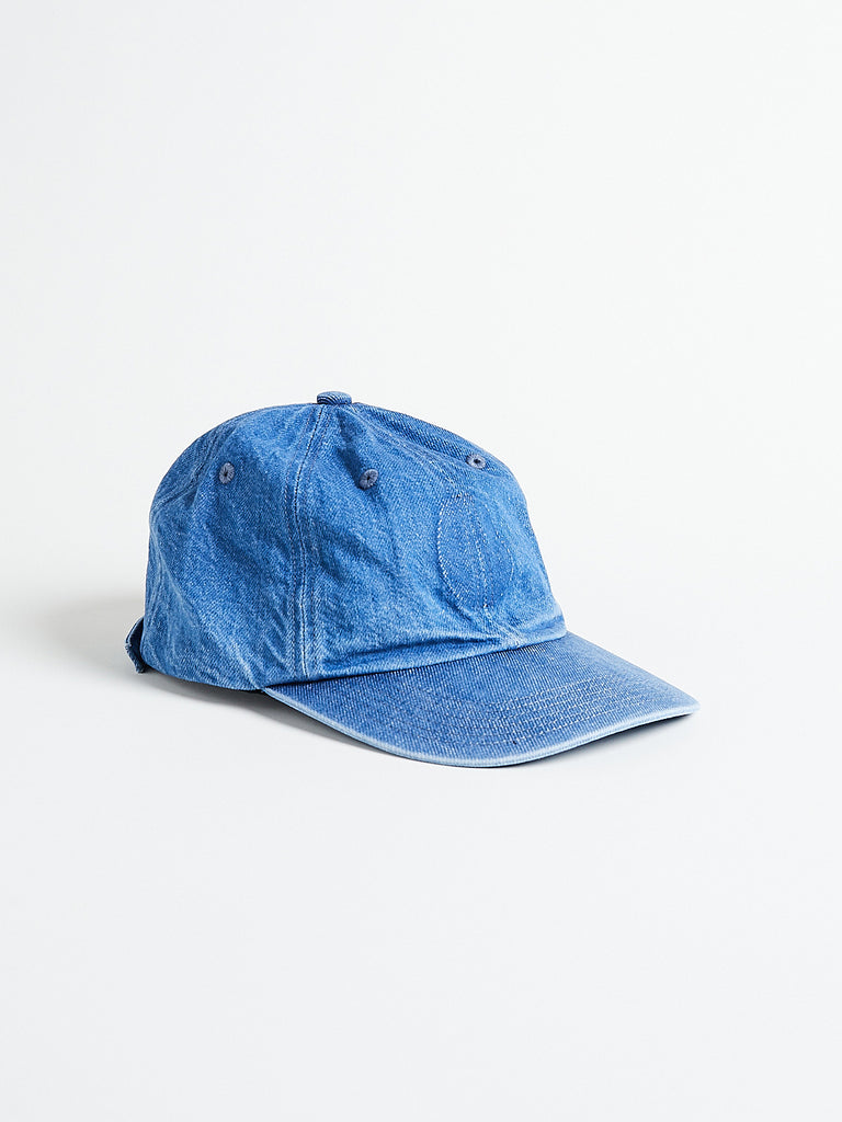 Kijima Takayuki - Slab Denim 6 Panel Cap in Blue