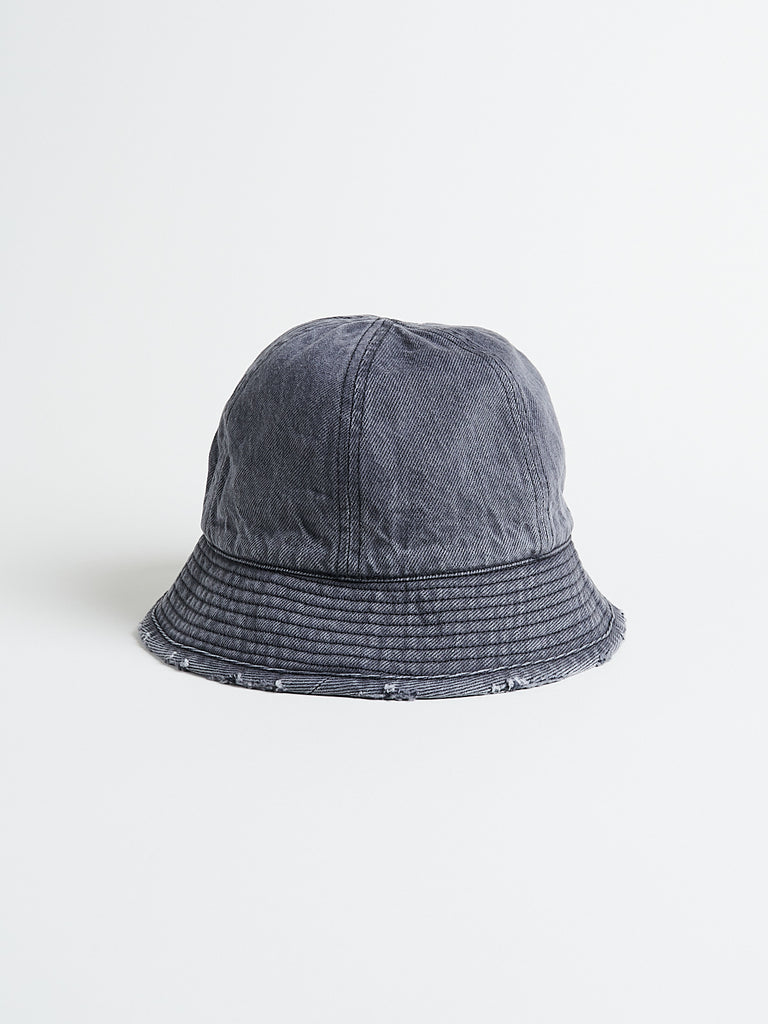 Kijima Takayuki - Slab Denim 6 Panel Hat in Dark Grey