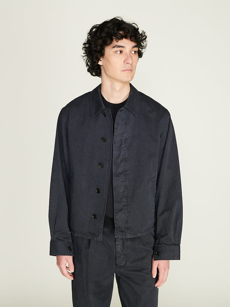 Auralee - Men's Garment-Dyed Finx Light Chino Blouson in Black