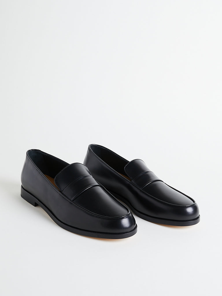 Legres Loafer in Black Boxed Leather