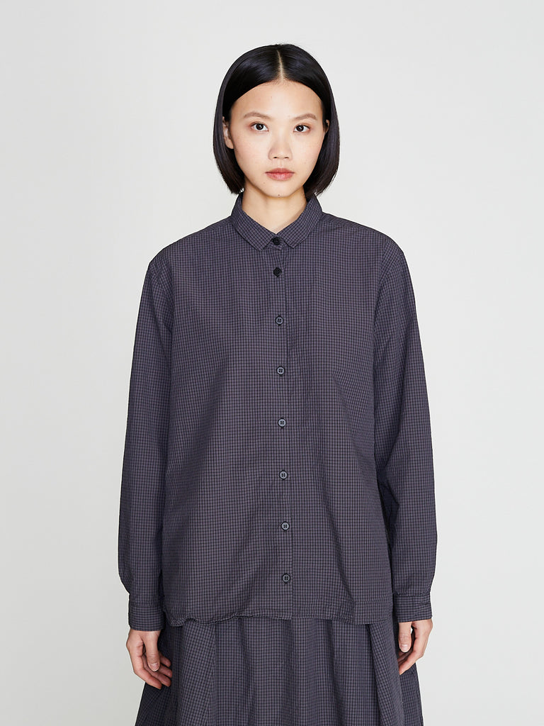 Bergfabel - Loose Tyrol Shirt in Grey Check