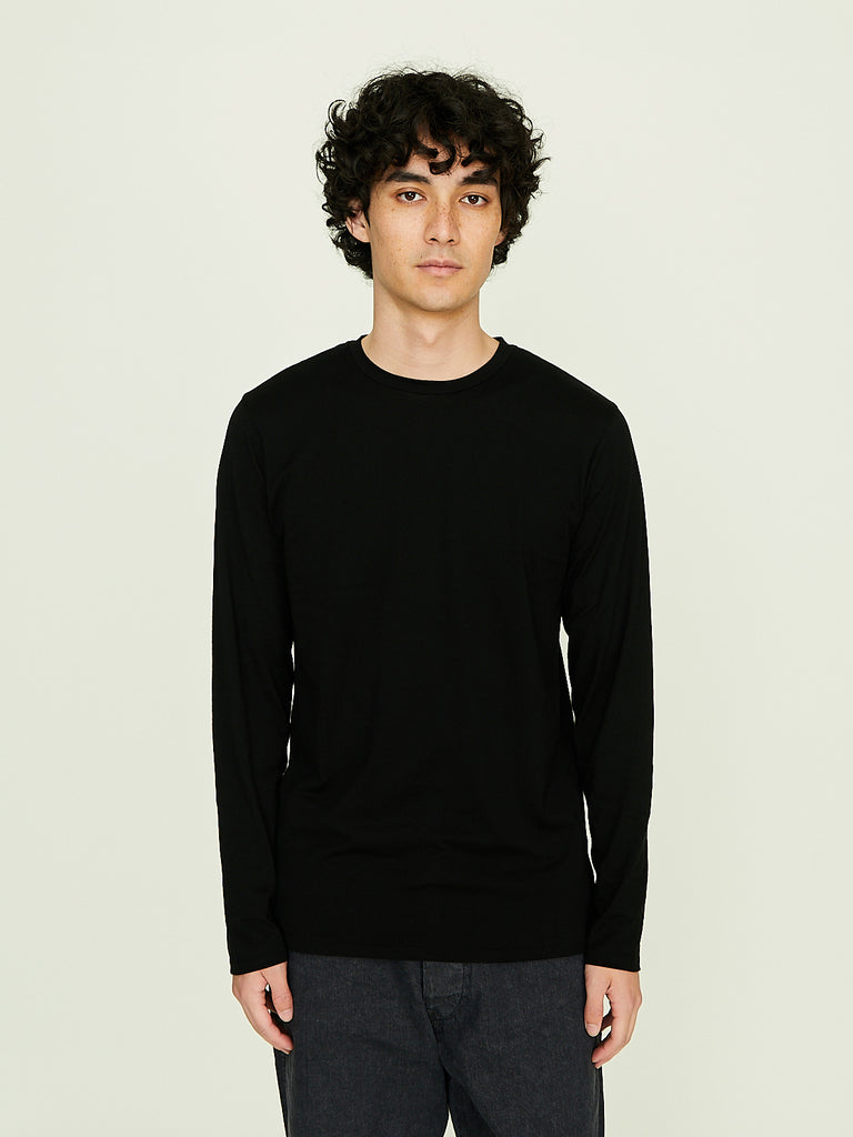 Malu - Lee Mens Long Sleeve Tee in Black