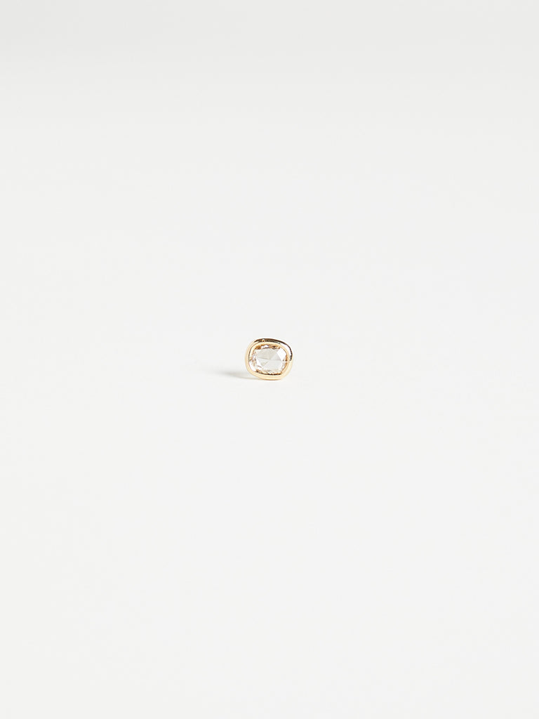 013 Cushion Phoebe Single Stud with 0.20ct Natural Diamond on 18k Yellow Gold