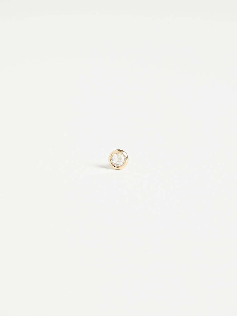 006 Round Phoebe Single Stud with 0.23ct Natural Diamond on 18k Yellow Gold