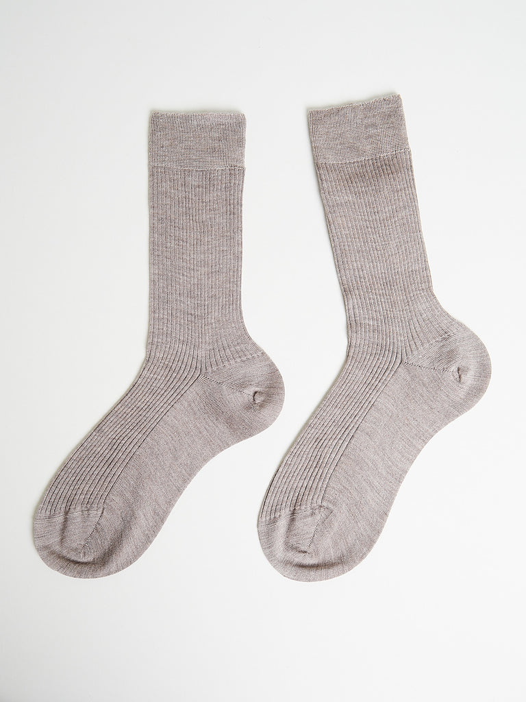 Maria La Rosa - Cashmere Socks in Sand Melange