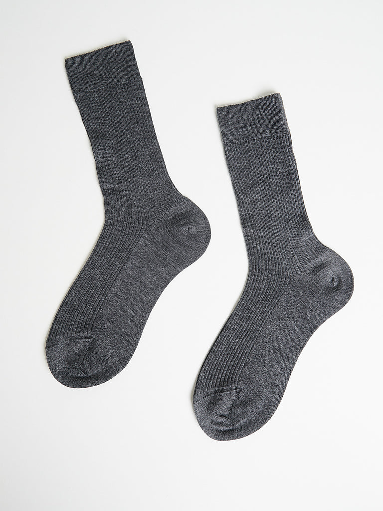Maria La Rosa - Cashmere Socks in Dark Grey