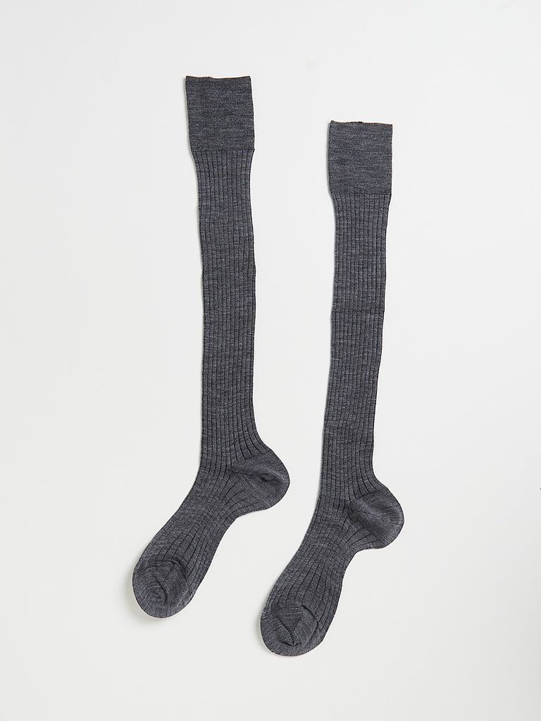 Maria La Rosa - Long Socks in Dark Grey