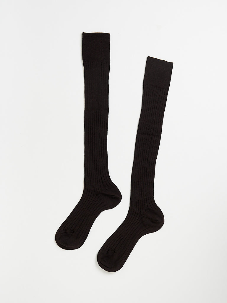 Maria La Rosa - Long Socks in Dark Brown