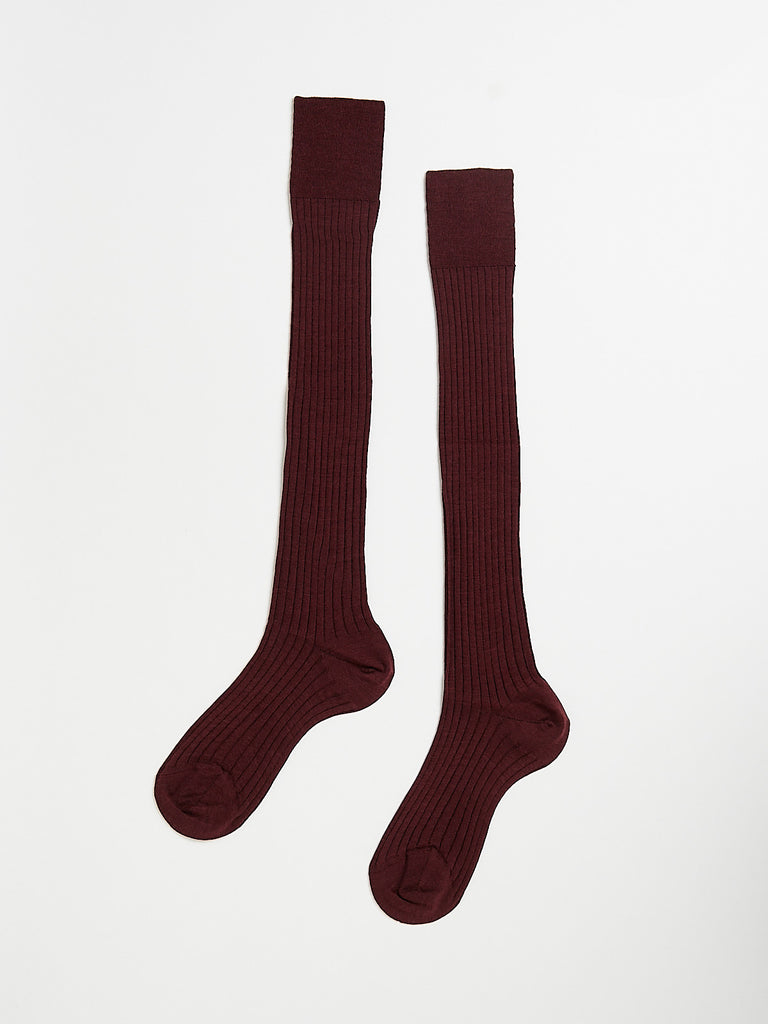 Maria La Rosa - Long Socks in Bordeaux