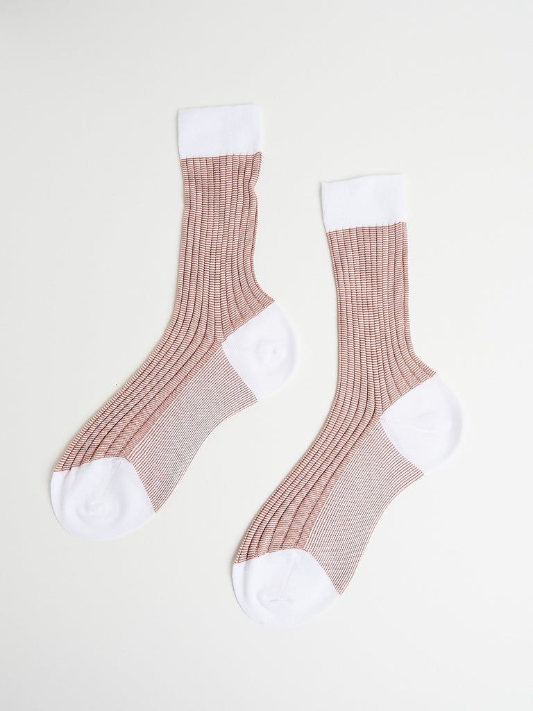 Maria La Rosa Cotton Socks in Rust