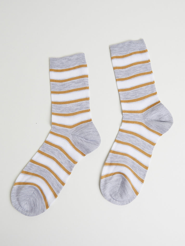 Maria La Rosa Streaming Socks in Light Grey