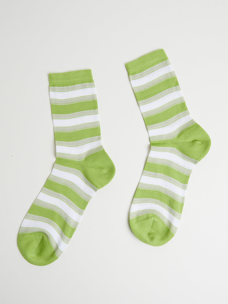 Maria La Rosa Streaming Socks in Lime