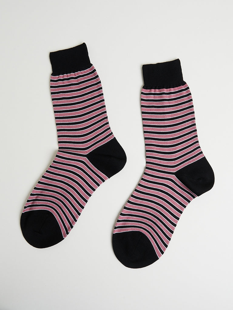 Maria La Rosa Stripe Socks in Cameo