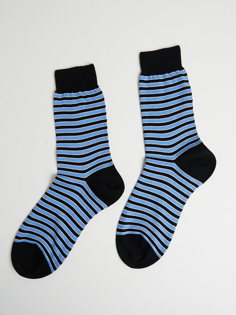 Maria La Rosa Stripe Socks in Light Blue