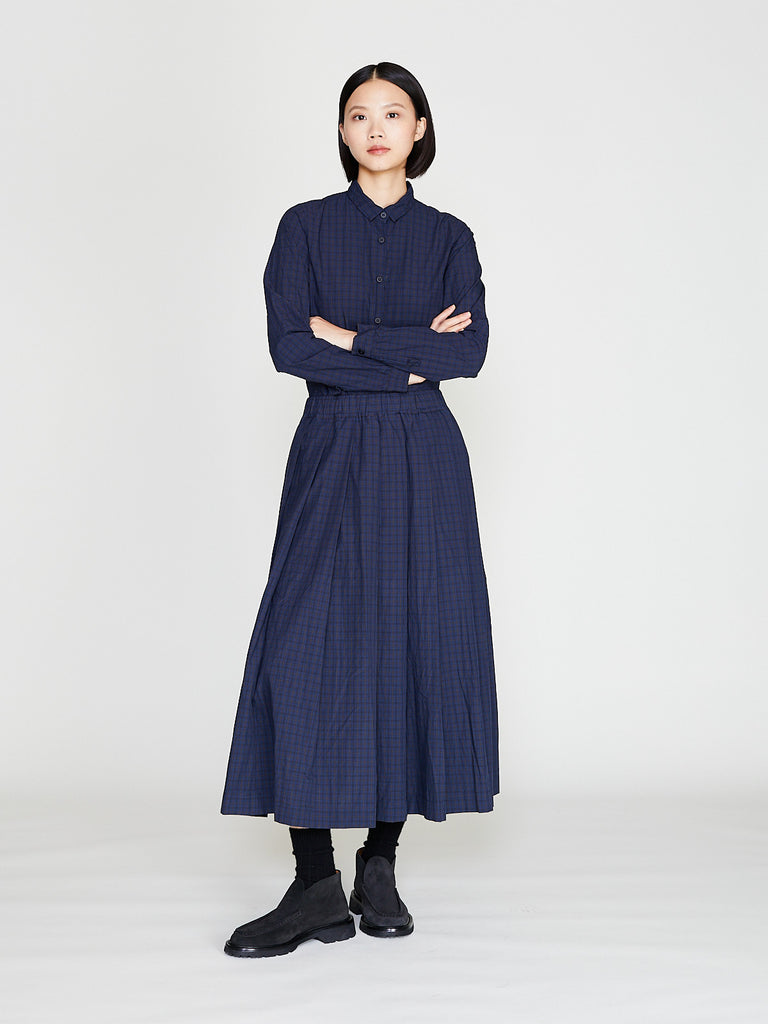 Bergfabel - Matilde Skirt in Navy Check