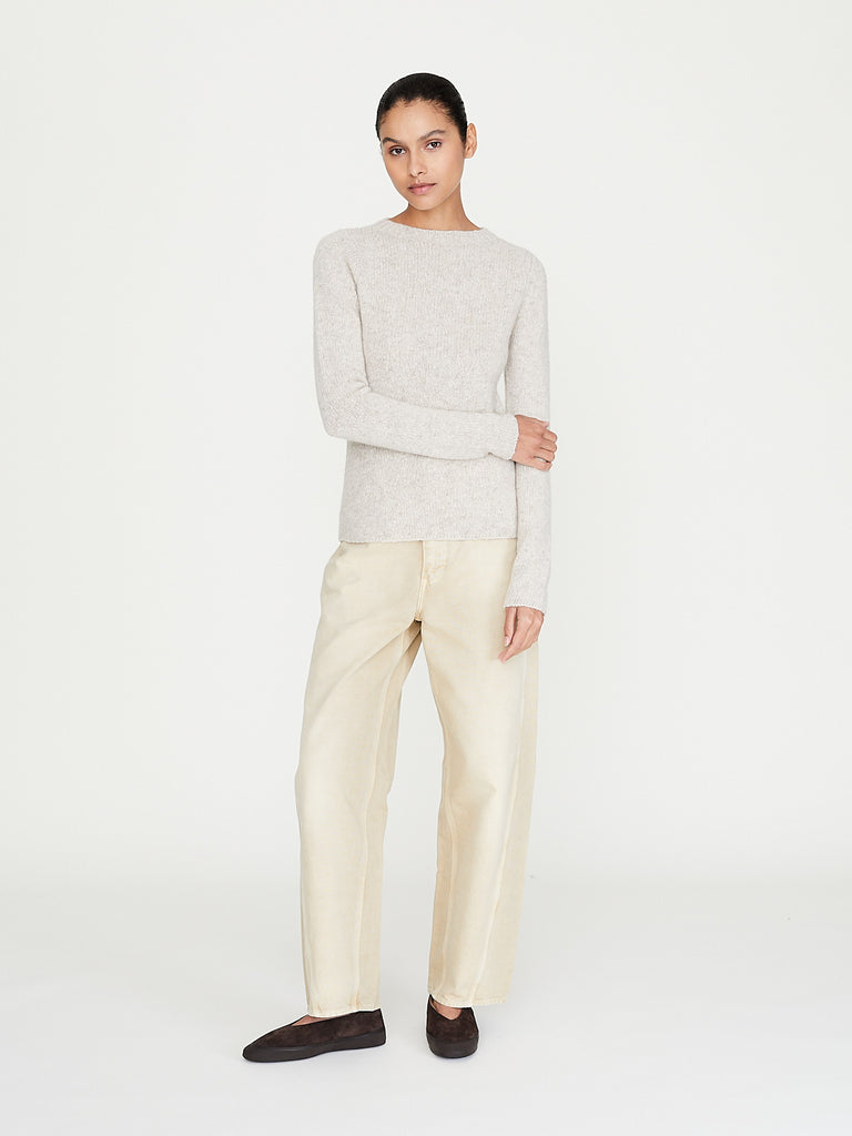 Auralee - Organic Cotton Duck Pants in Light Beige