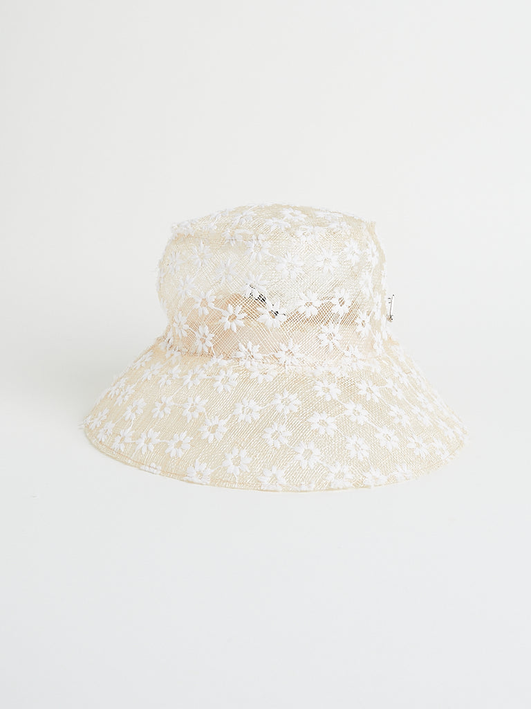 Mühlbauer Sinamay Bloom Bucket Hat in Natural