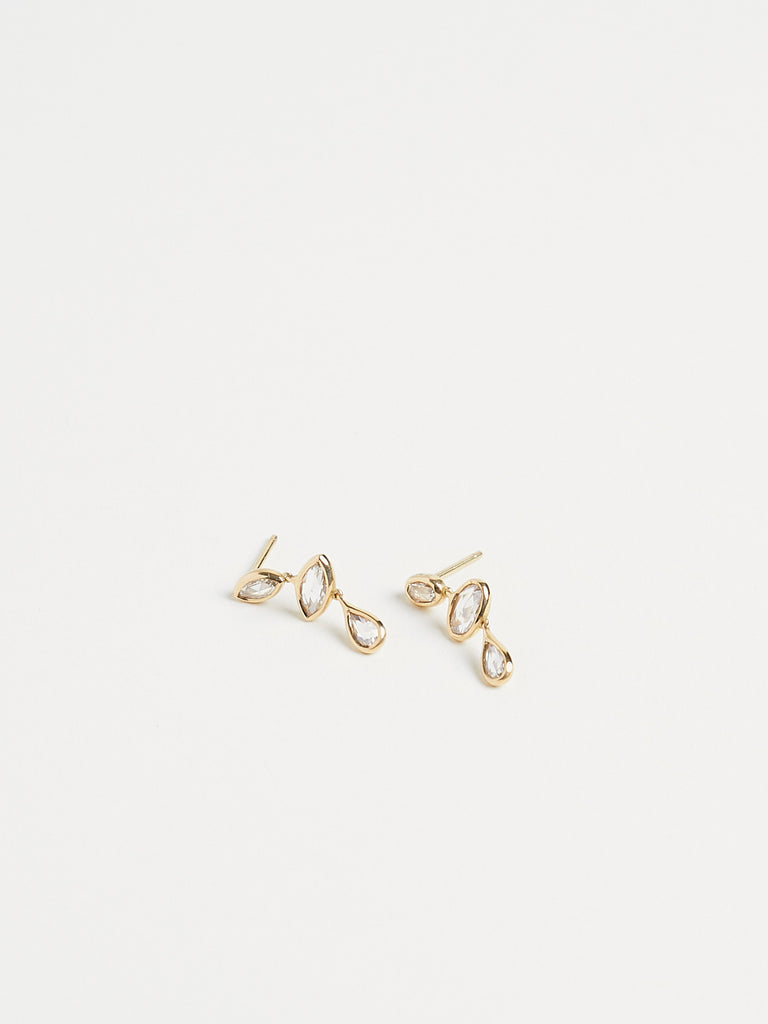 Myrto - Esmeray Earrings with 1.12ct Brown Diamonds on 18k Yellow Gold