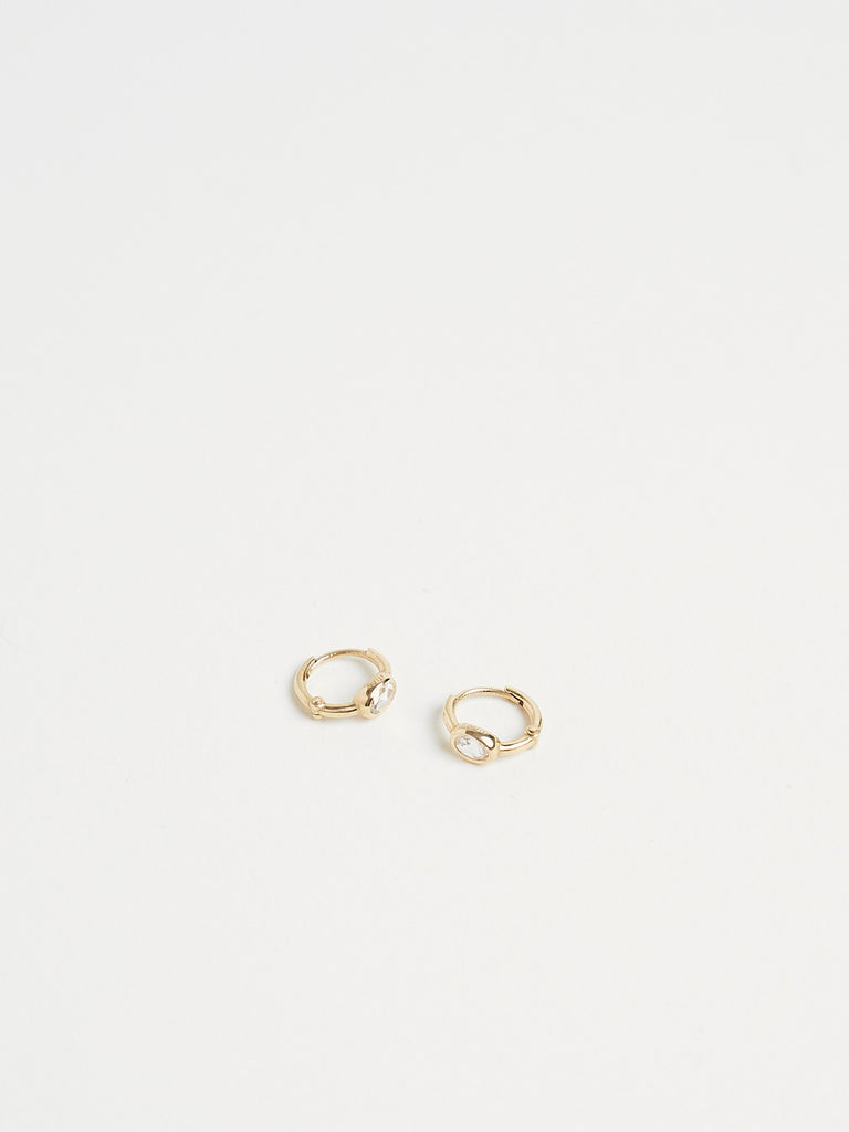 Myrto - Leo Hoops with 0.21ct Brown Diamonds on 18k Yellow Gold