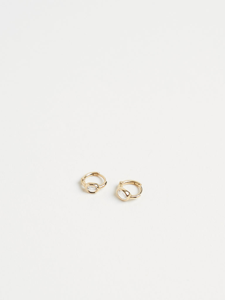 Myrto - Leo Hoops with 0.25ct Brown Diamonds on 18k Yellow Gold
