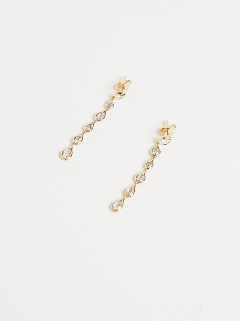 Myrto Bellatrix Earrings with Rose Cut Diamonds in 18k Yellow Gold