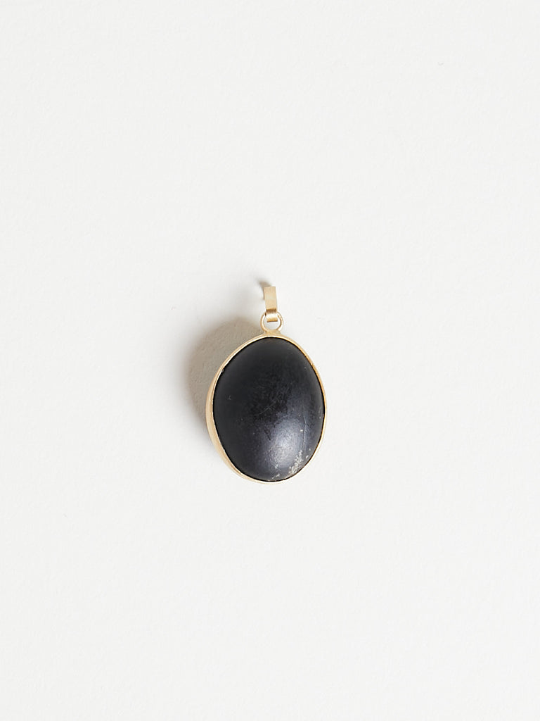 Nathalie Mathoulin Jewellery - Natural Stone Pendant #14 Ying Yang Stone - Set in 18k Yellow Gold
