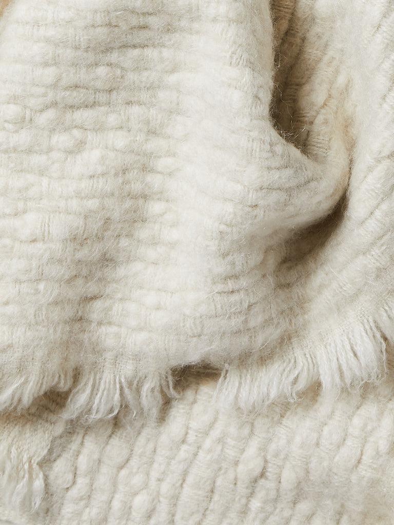 Norlha - Handspun Dawn Neck Warmer in Natural Yak White