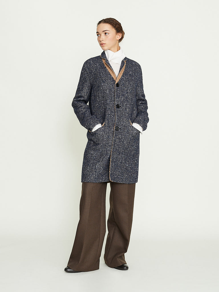 Nanna Pause Adam Classic Reversible Coat in Herringbone