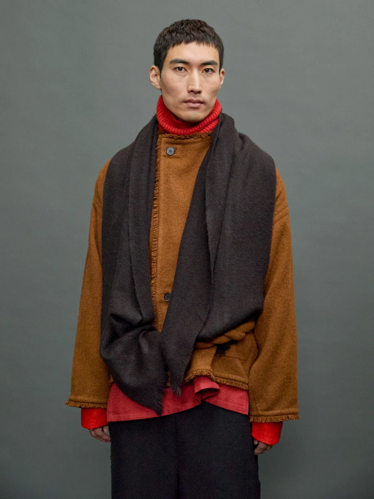 Norlha - Net Boiled Skinny Scarf in Spring Earth