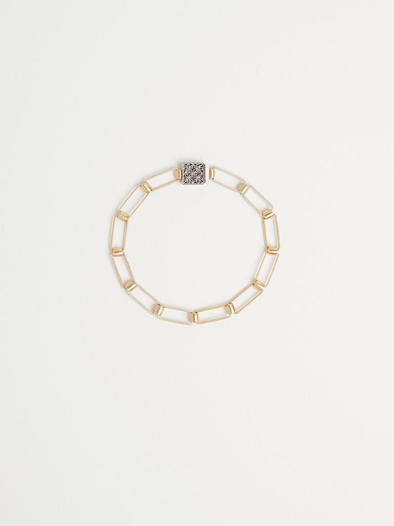 Nikolle Radi - Square Link Bracelet in Platinum & 18k Yellow Gold