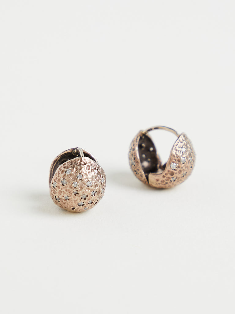 Noguchi Bijoux 3065 Earrings in 14k White Gold with 92 White Diamonds