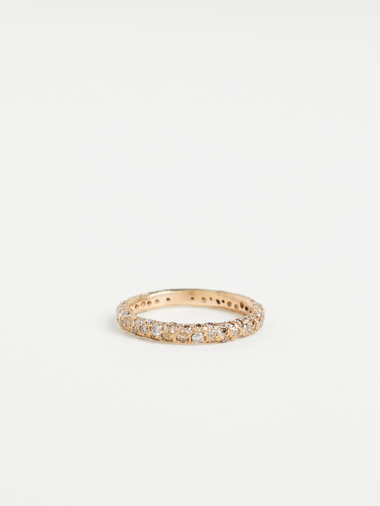 Noguchi Bijoux 1204 Ring in 14k Yellow Gold with 75 Brown Diamonds