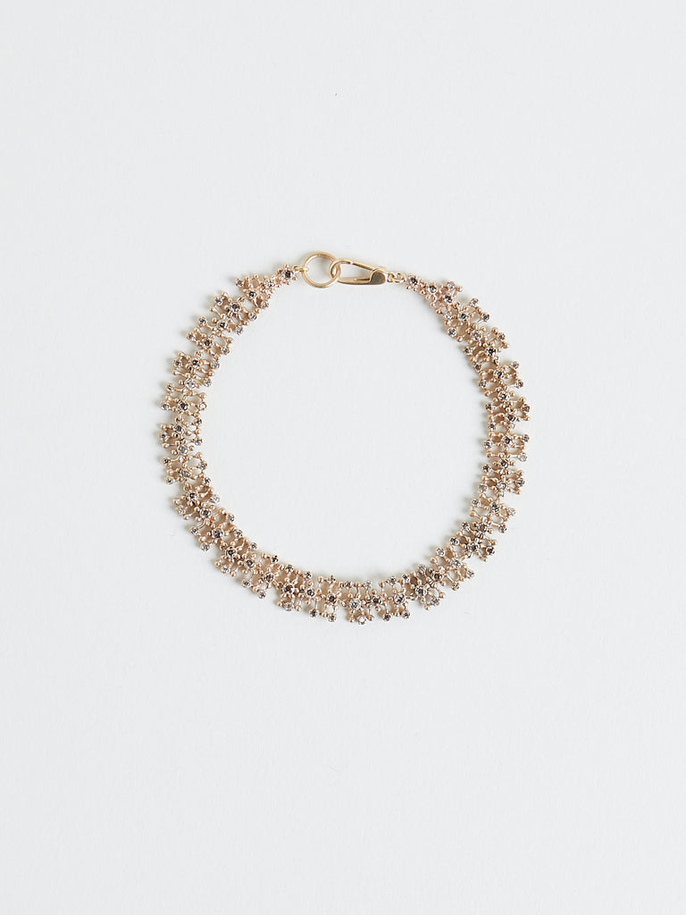 Noguchi Bijoux 585 Bracelet in 14k Yellow Gold with 120 Brown Diamonds