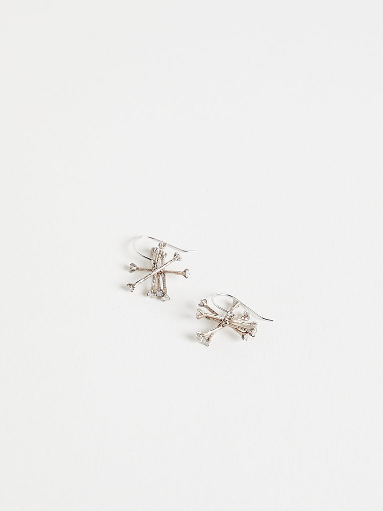 Noguchi Bijoux 3088 Earrings in 14k White Gold with 20 White Diamonds